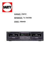 Onkyo TA-RW255 Manuel D'instructions