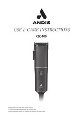 Andis CEC-100 Mode D'emploi