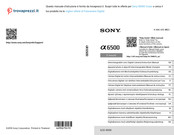 Sony a6500 Mode D'emploi