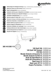 Westfalia Automotive 305 418 300 113 Notice De Montage Et D'utilisation