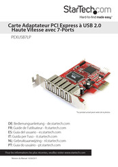 StarTech PEXUSB7LP Guide De L'utilisateur