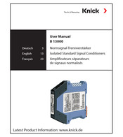 Knick VariTrans B 13000 Mode D'emploi