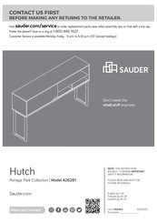 Sauder Hutch 426281 Instructions De Montage