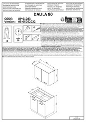 trendteam DALILA 80 UP 01083 Instructions D'assemblage