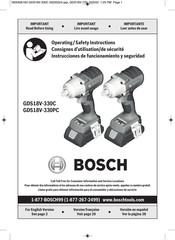 Bosch GDS18V-330PC Consignes D'utilisation/De Sécurité