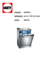 Siemens 3084310 Notice D'utilisation