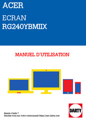 Acer RG240YBMIIX Guide De L'utilisateur