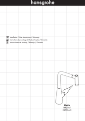 Hansgrohe Metris 14820 1 Série Instructions De Montage / Mode D'emploi / Garantie
