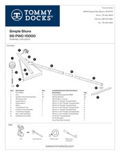 Tommy Docks SS-PWC-10000 Instructions De Montage