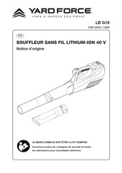 Yard force LB G18W Notice D'origine