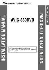 Pioneer AVIC-880DVD Manuel D'installation