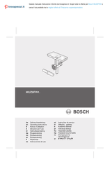 Bosch MUZ6FW1 Série Notice D'utilisation