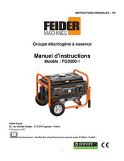 FEIDER Machines FG3000-1 Manuel D'instructions