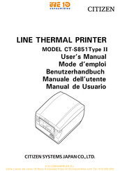Citizen CT-S851 II Mode D'emploi