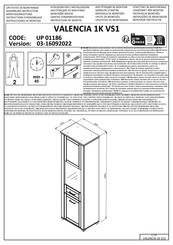 trendteam VALENCIA 1K VS1 UP 01186 Instructions D'assemblage