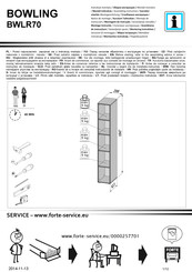 Forte BOWLING BWLR70 Notice De Montage