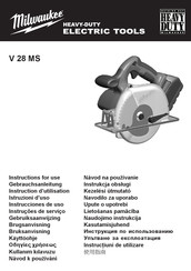 Milwaukee V 28 MS Instructions D'utilisation