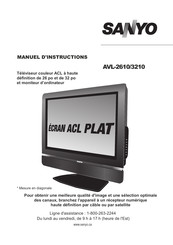 Sanyo AVL-2610 Manuel D'instructions