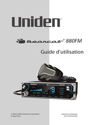 Uniden Beancat 880FM Guide D'utilisation