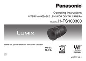 Panasonic LUMIX H-FS100300 Mode D'emploi