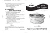 Rival Crock-Pot SCV500GF-CN Guide Du Propriétaire