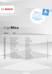 Bosch ErgoMixx MS6CB6110 Mode D'emploi