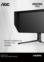 AOC AGON PRO AG274QG Manuel D'utilisation