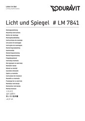 DURAVIT Licht und Spiegel LM 7841 Notice De Montage