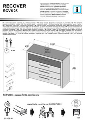 Forte RECOVER RCVK25 Notice De Montage