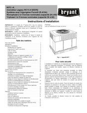 Bryant 607C K Serie Instructions D'installation