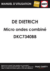 De Dietrich DKC7340BB Guide D'utilisation