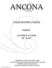 Ancona GCP530 Instructions D'utilisation