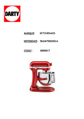 KitchenAid 5KSM7580XECA Manuel D'instructions