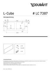 DURAVIT L-Cube LC 7387 Instructions De Montage