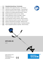 Güde GFS 850-4S Traduction Du Mode D'emploi D'origine