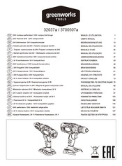 GreenWorks Tools 3700507a Manuel D'utilisation