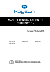 Kaysun Amazon KMF-400 DN6 Manuel D'installation Et D'utilisation