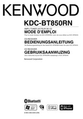 Kenwood KDC-BT850RN Mode D'emploi
