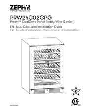 Zephyr Presrv PRW24C02CPG Guide D'utilisation, D'entretien Et D'installation