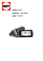 Sony Handycam HDR-CX505 Mode D'emploi
