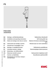 KWC F5SV1002 Notice De Montage Et De Mise En Service