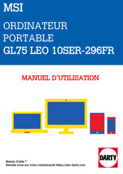 MSI GL75 LEO 10SER-296FR Manuel D'utilisation