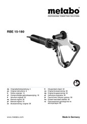 Metabo RBE 15-180 Notice Originale