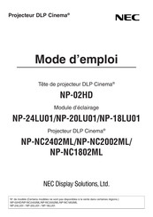 NEC NP-NC2402ML Mode D'emploi