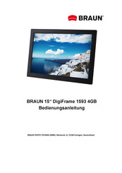 Braun DigiFrame 1593 4GB Mode D'emploi