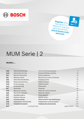 Bosch MUMS2 Série Manuel D'utilisation
