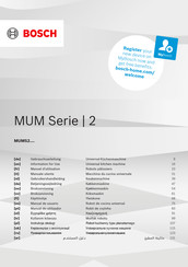 Bosch MUMS2EW40 Manuel D'utilisation