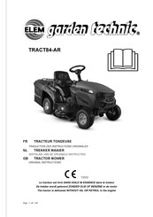 Elem Garden Technic TRACT84-AR Traduction Des Instructions Originales