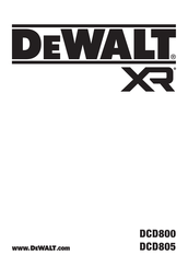 DeWalt DCD805 Traduction De La Notice D'instructions Originale