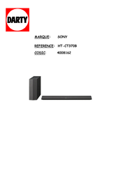 Sony HT-CT370B Mode D'emploi